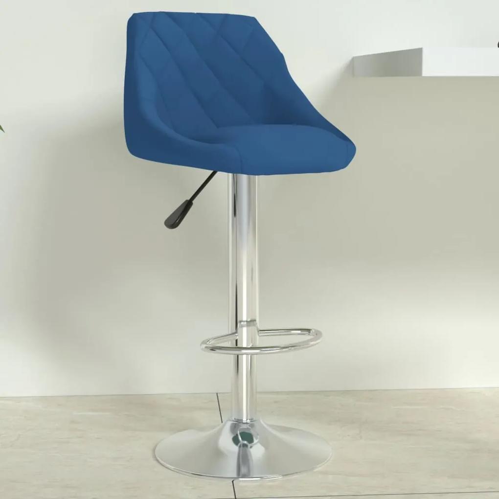Barová stolička modrá zamatová 335298