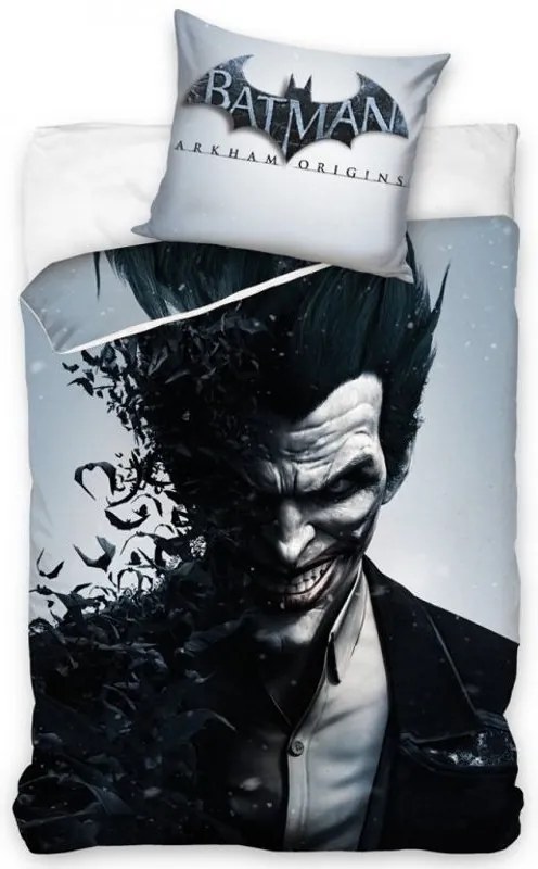 Carbotex · Posteľné návliečky Batman Arkham Origins - Joker - 100% bavlna - 70x80 cm + 140x200 cm