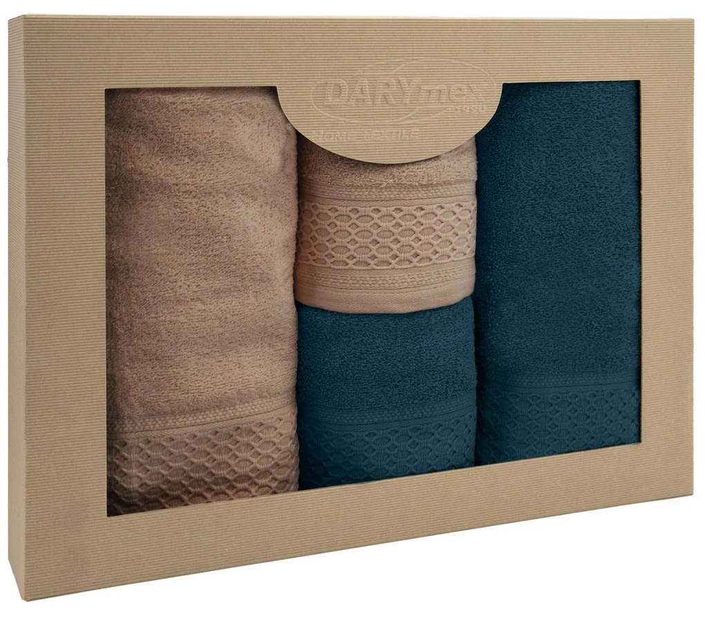 BAVLNENÉ UTERÁKY SOLANO SADA 2 KS 50X90 CM, 2 KS 70X140 CM VIACFAREBNÁ