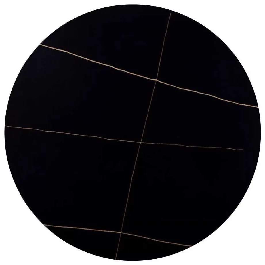 Jedálenský stôl Rion - priemer 90 cm, čierna