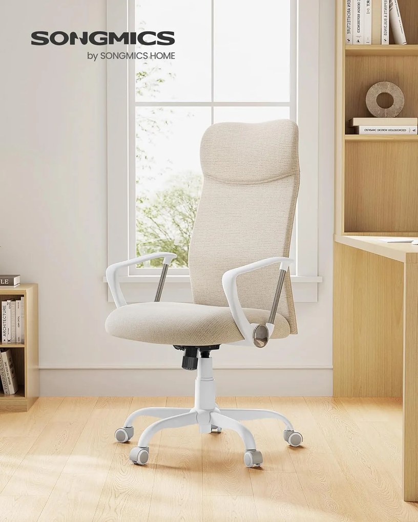 Kancelárska stolička, ergonomická otočná stolička, capuccino béžová farba