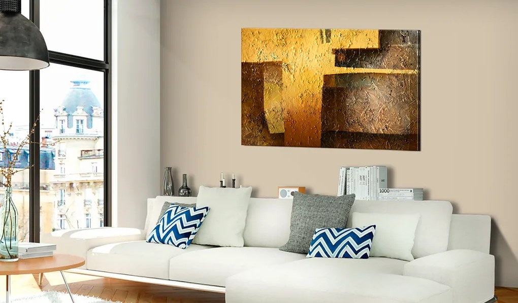 Artgeist Obraz - Golden Modernity Veľkosť: 60x40, Verzia: Na talianskom plátne