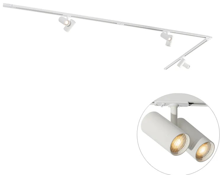 Moderný koľajnicový systém s 3 reflektormi biely 1-fázový - Iconic Scopio