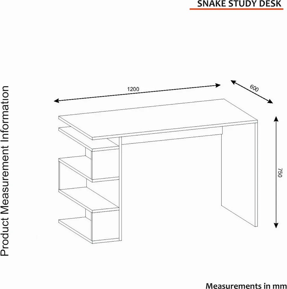 Pracovný stôl Snake White