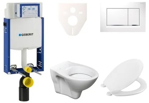 Cenovo zvýhodnený závesný WC set Geberit na zamurovanie + WC Ceramia S-Line Pro 110.302.00.5NR5