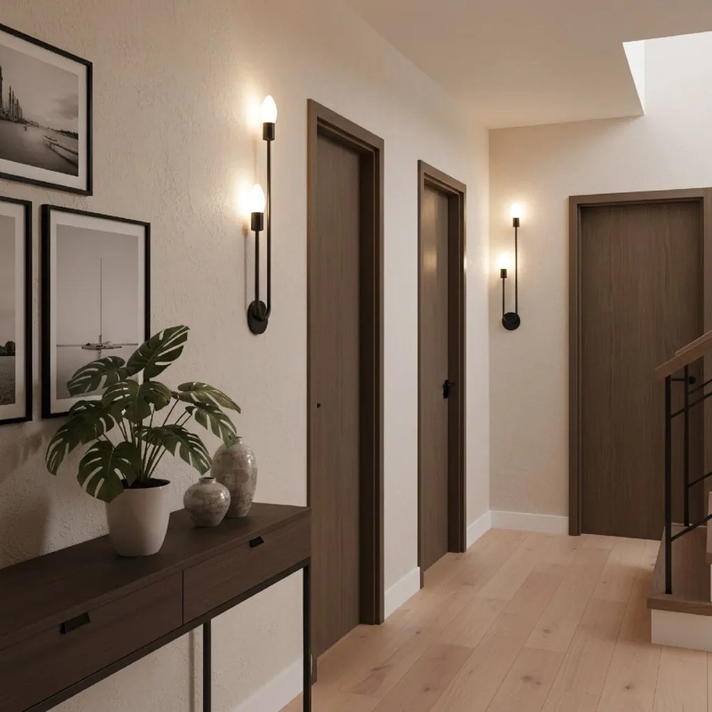 Toolight Toolight, nástenné svietidlo 2xE14, APP1147-2W, čierna matná, OSW-14010