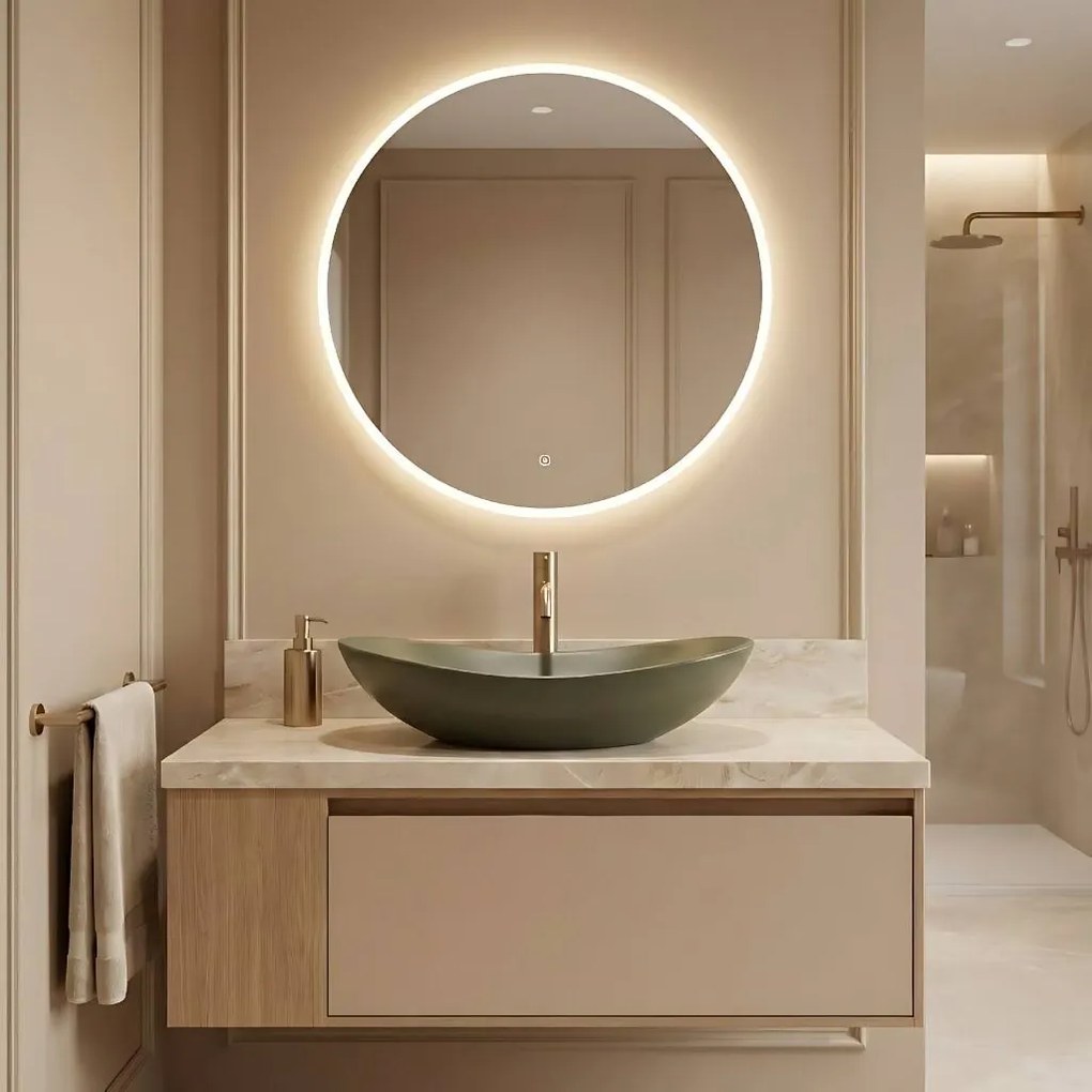 Rea Royal, umývadlo na dosku 615x355x155 mm, zelená matná, REA-U6372