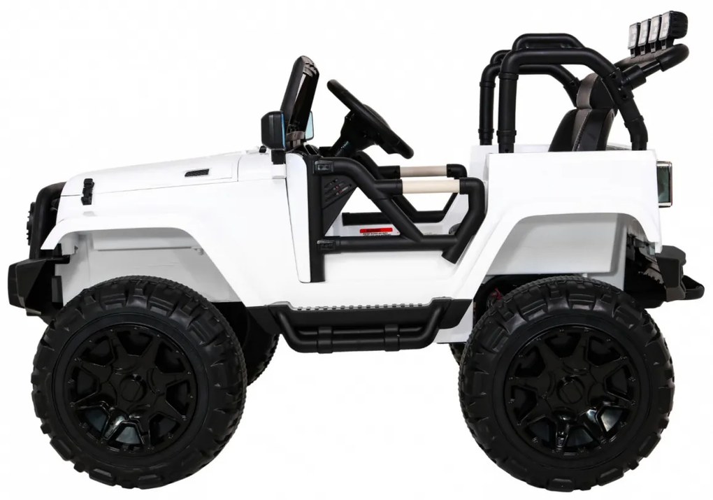 RAMIZ ELEKTRICKÉ AUTÍČKO JEEP ALL TERRAIN - NELAKOVANÉ - BIELE - 2 x 45W - 12V/7Ah - 2022