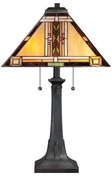 Quoizel QZ-NAVAJO-TL-VB - Stolná lampa Tiffany NAVAJO 2xE27/60W/230V