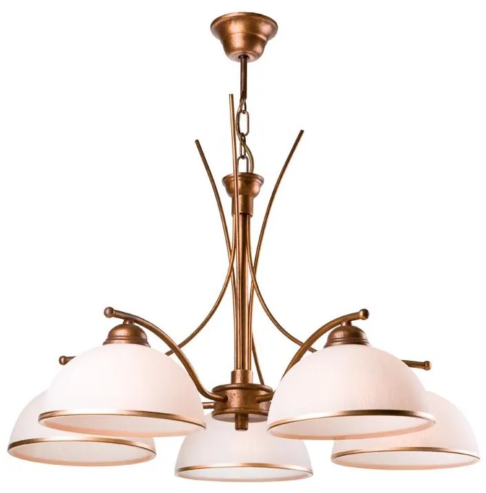 Luster na reťazi PATRYCJA 5xE27/60W/230V