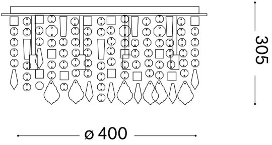 Ideal Lux - LED Krištáľové stropné svietidlo ROYAL 8xG9/3W/230V pr. 40 cm