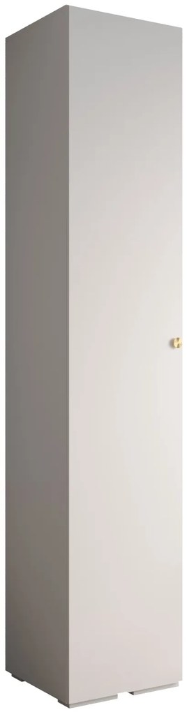 Úzka šatníková skriňa Inova 2 - biela / 50 cm