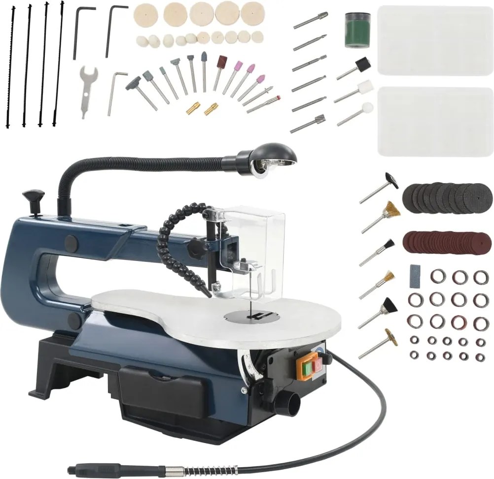 vidaXL Lupienková píla s príslušenstvom 108 dielna sada 125 W 252 mm