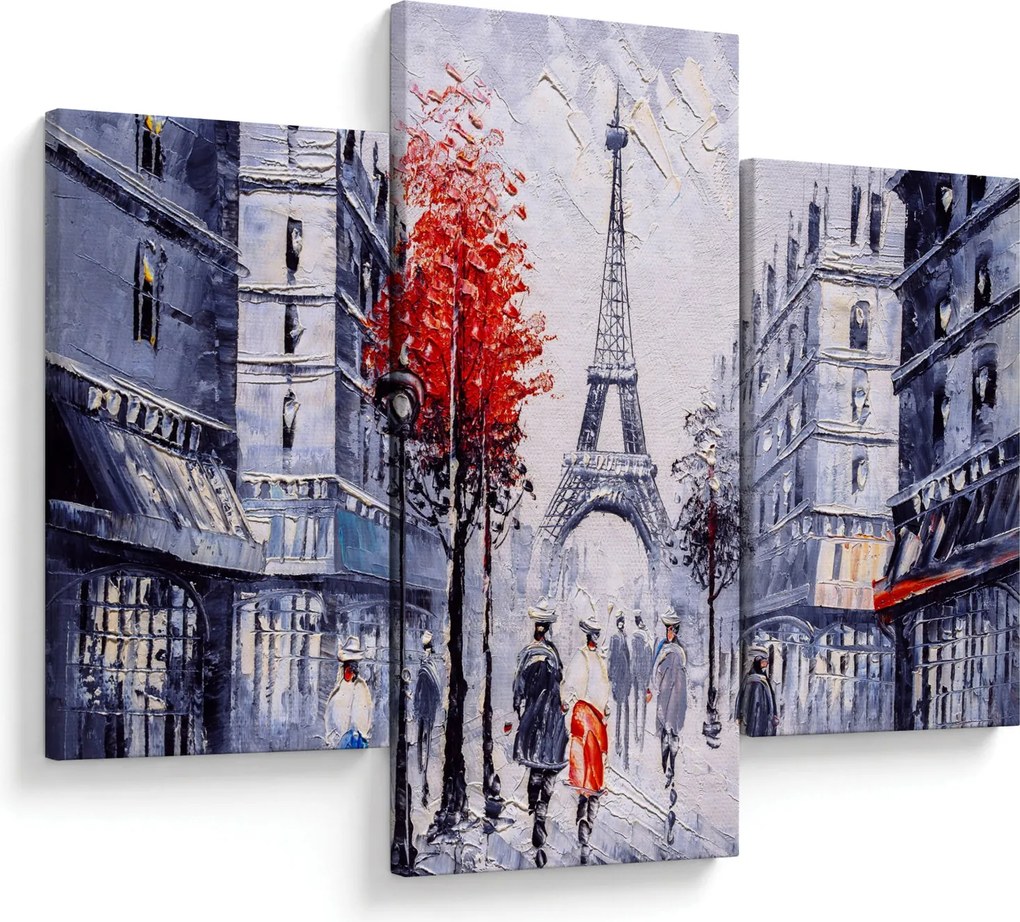 Obraz uličky v Paríži, olejomaľba (90x60 cm)