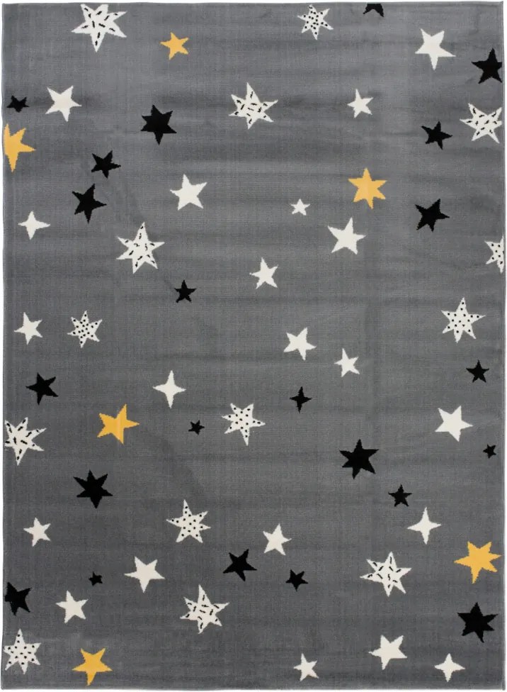 Detský kusový koberec PP Hviezdičky sivý, Velikosti 160x225cm