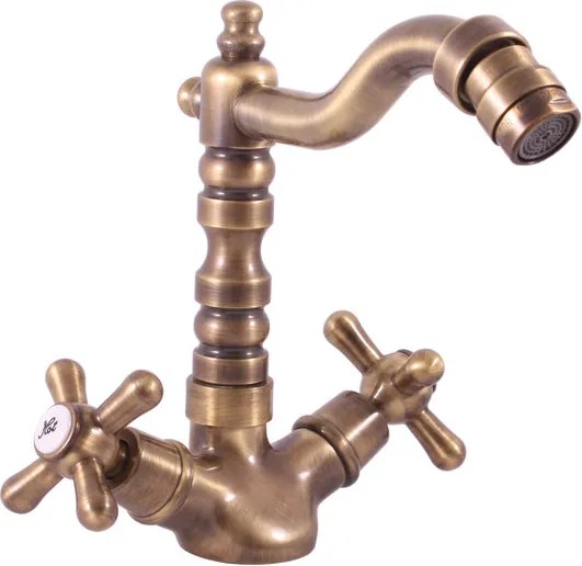 Slezák - RAV Bidetová batéria bez výpustu MORAVA RETRO - MK120.x/9SM, Stará mosadz (Bronz) SLEZÁK RAV-Pripojovacie hadičky - závit: 3/8"