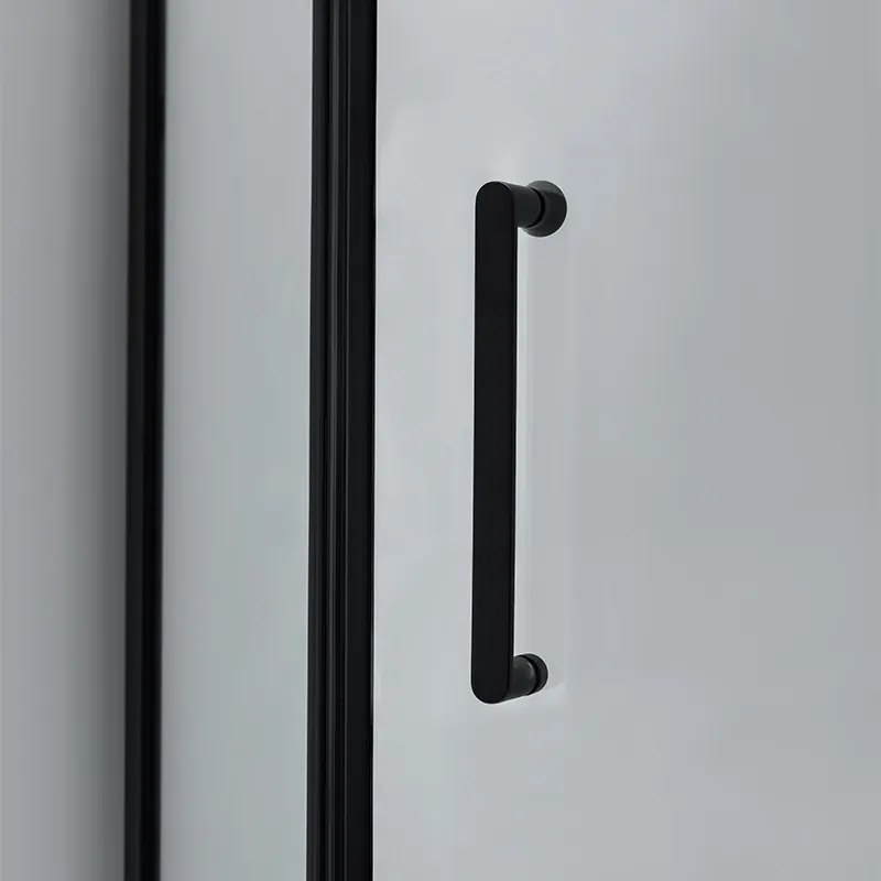 BPS-koupelny Päťuholníkový sprchový kút KZ91B BL 90x90 čierna/transparent - bez vaničky