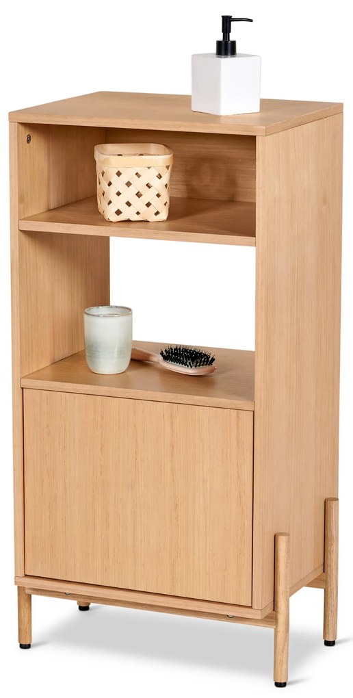 Kúpeľňová skrinka s drevenou dyhou