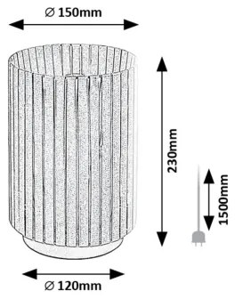 Rabalux 74212 - Stolná lampa RAVEN 1xE27/6W/230V