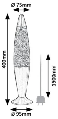 Rabalux 76115 - LED Lávová lampa GLITTER 2 LED/25W/230V