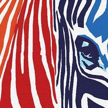 Ručne maľovaný POP Art obraz COLOURS zebra | rôzne rozmery