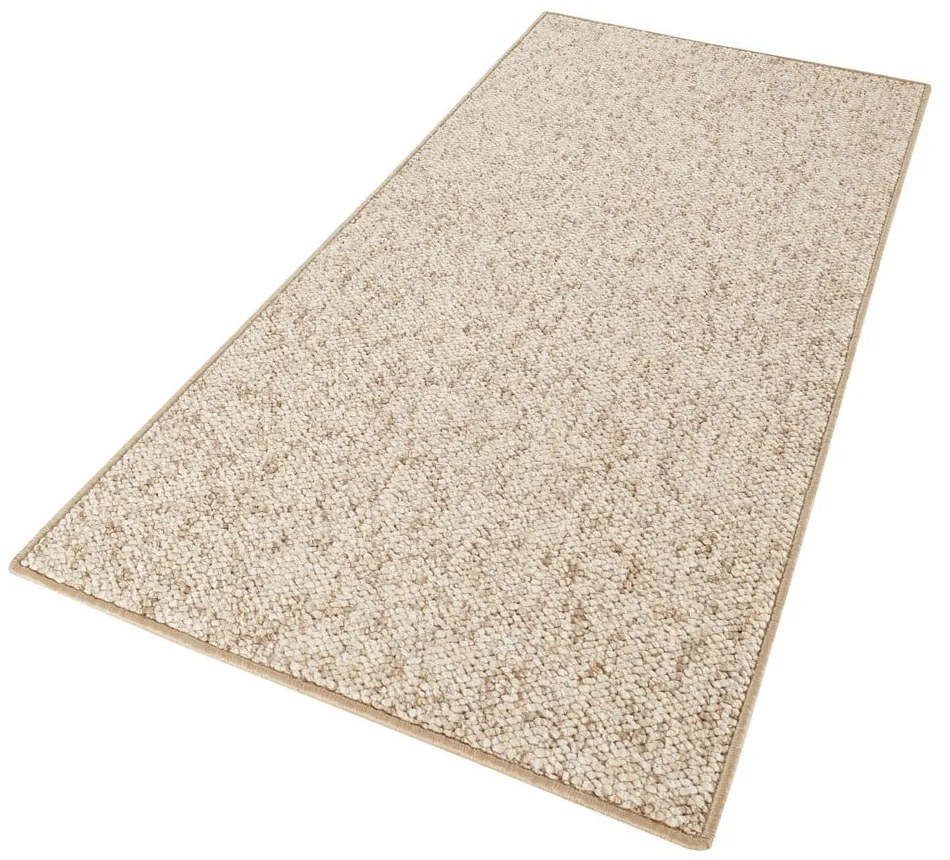 Svetlohnedý behúň 80x300 cm Wolly – BT Carpet