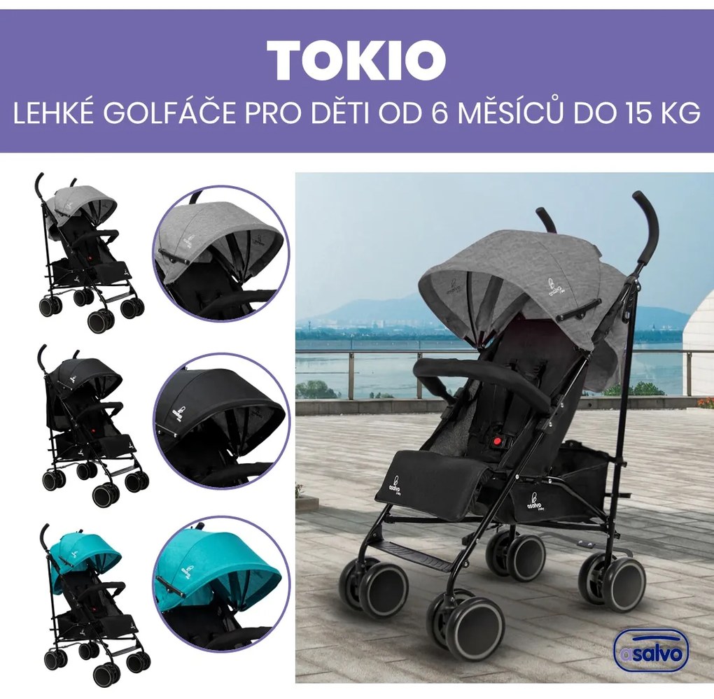 Asalvo TOKIO golfový kočík 6m-15kg black