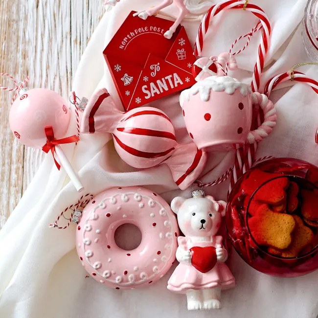 Vianočná ozdoba EVI PINK donut 710186