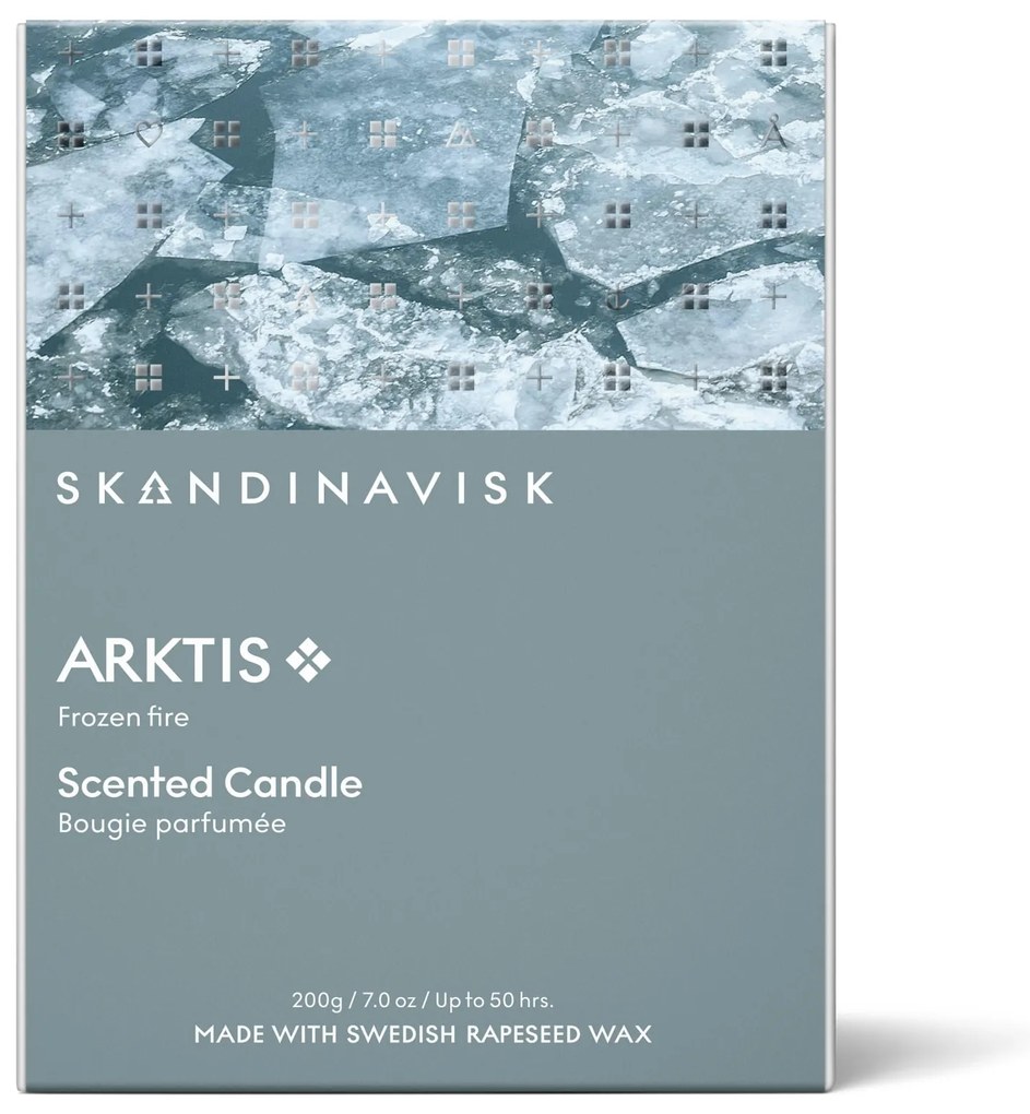 SKANDINAVISK Vonná sviečka ARKTIS (arktická krajina) 200 g – špeciálna edícia