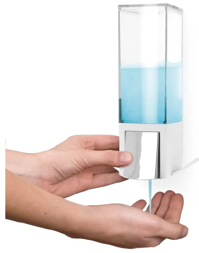 Biely nástenný dávkovač mydla 500 ml – Compactor