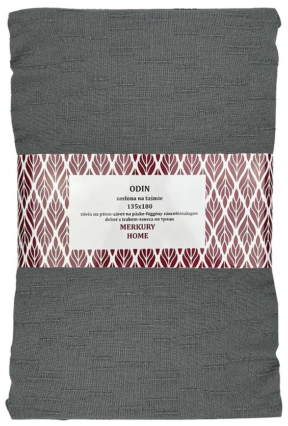 Záves Odin na páske 135x180 šedá Merkury Home