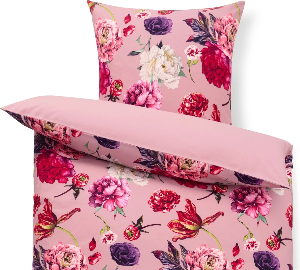 Posteľná bielizeň z česanej bavlny, ružová, nadmerná veľkosť