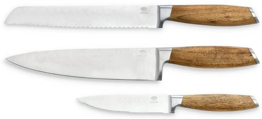Súprava nožov 3 ks z nehrdzavejúcej ocele – Holm