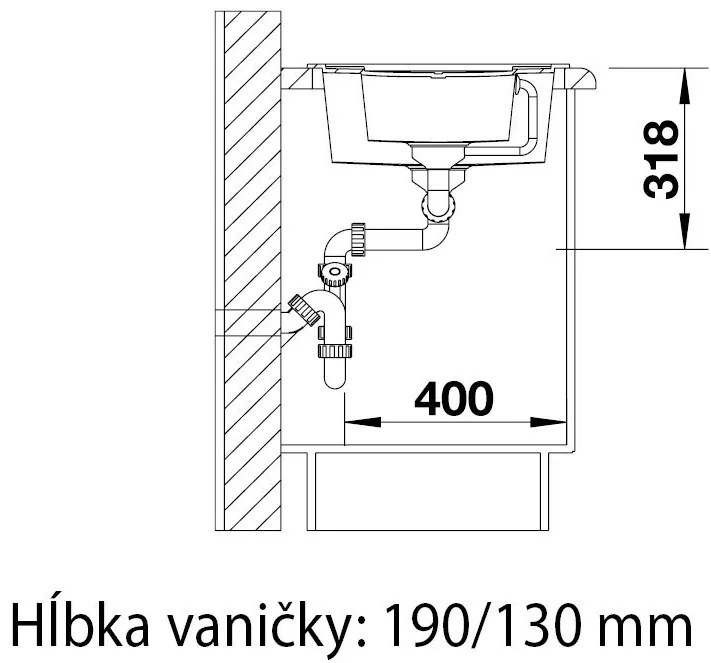 Blanco Metra 6 S, silgranitový drez 1000x500x190 mm, 1,5-komorový, čierna, BLA-525927