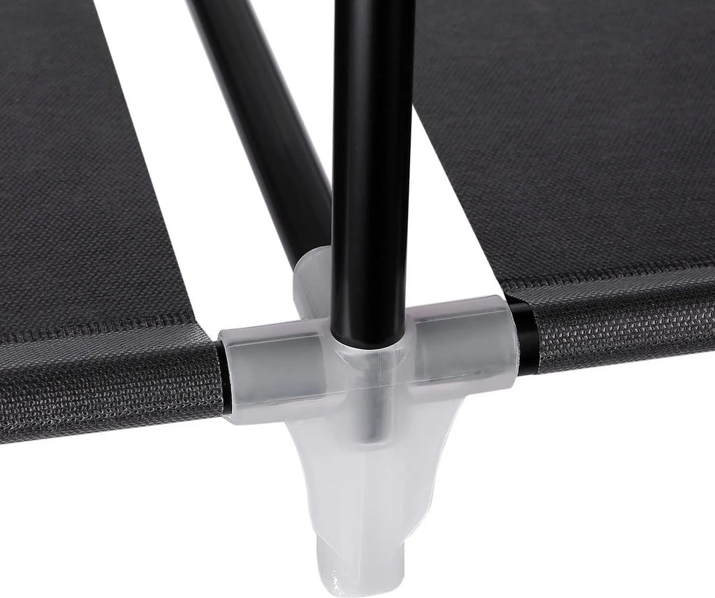 Látková skriňa XXL, modulárny šatník, čierna farba