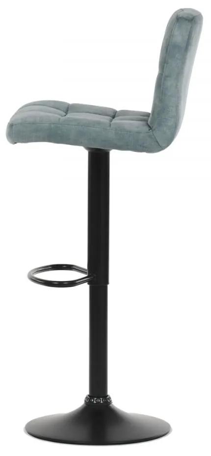 Barová stolička TART — látka, kov, modrá