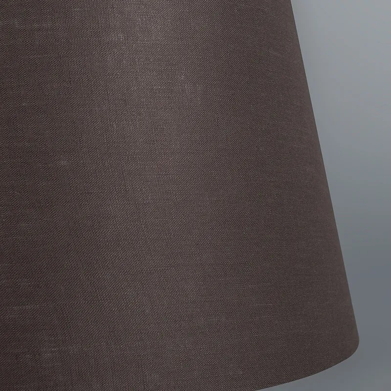 Ľanové tienidlo hnedé okrúhle šikmé 35/30/18