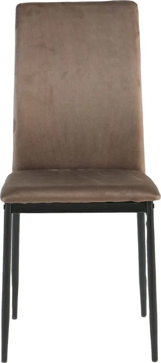 Jedálenská stolička Mette, hnedá látka