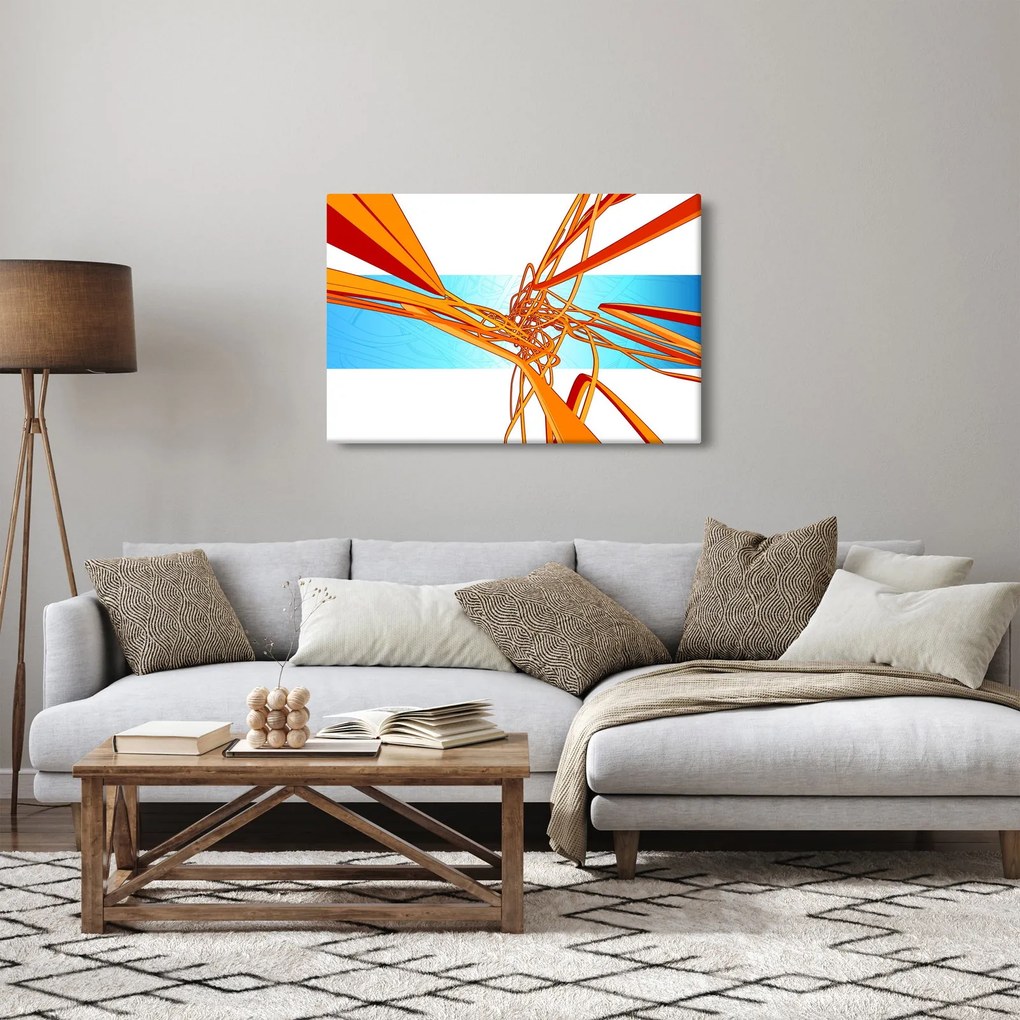Obraz - Prepletené čiary, abstrakcie (90x60 cm)