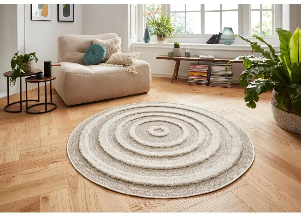 Krémovobiely koberec Mint Rugs Handira Circle, ⌀ 160 cm