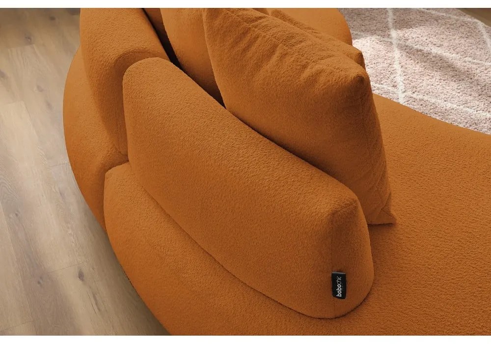 Pohovka z textílie bouclé v horčicovej farbe 260 cm Saint-Germain – Bobochic Paris