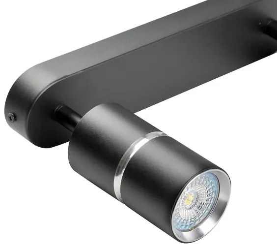 Bodové svietidlo BAMBOO 2xGU10/10W/230V čierna