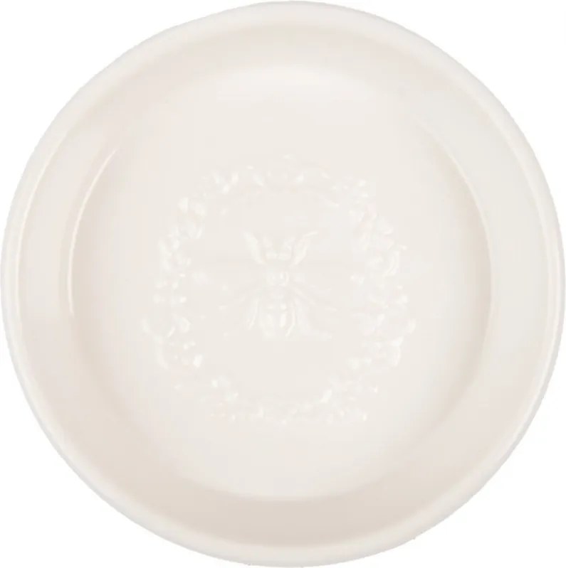 Keramická okrúhla mydlovnička s motívom včielky - Ø 13*3 cm