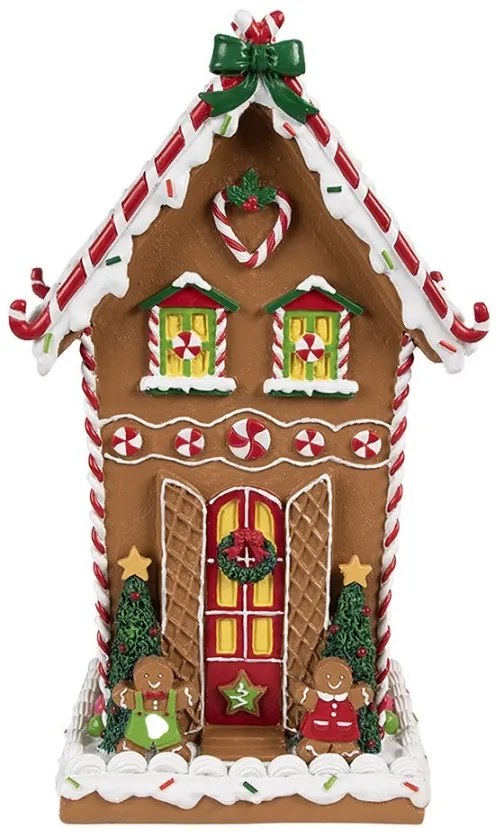 Hnedá perníková chalúpka Gingerbread House - 18*14*31 cm