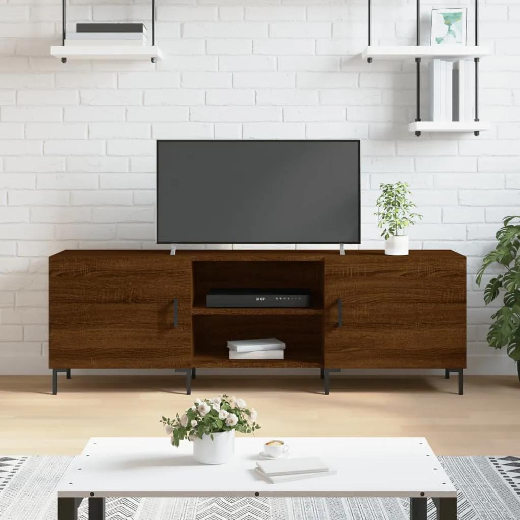 TV skrinka hnedý dub 150x30x50 cm kompozitné drevo 829107