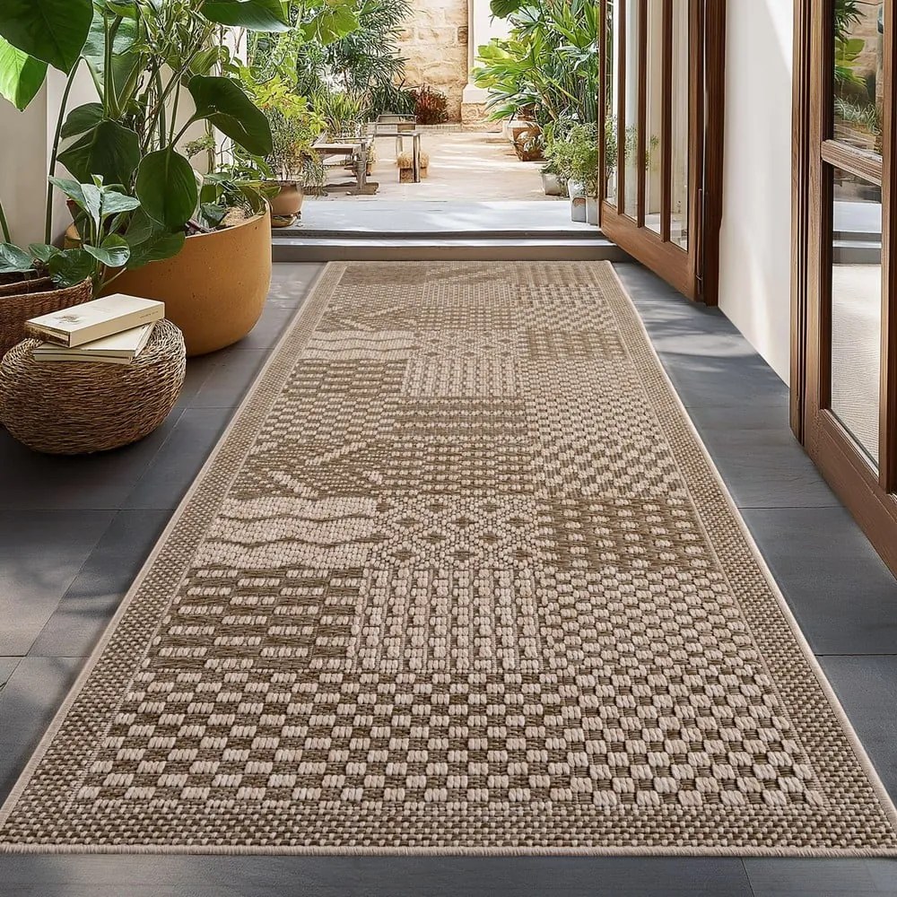 Béžový vnútorný a vonkajší behúň 80x250 cm Ibiza 1902 – Ayyildiz Carpets