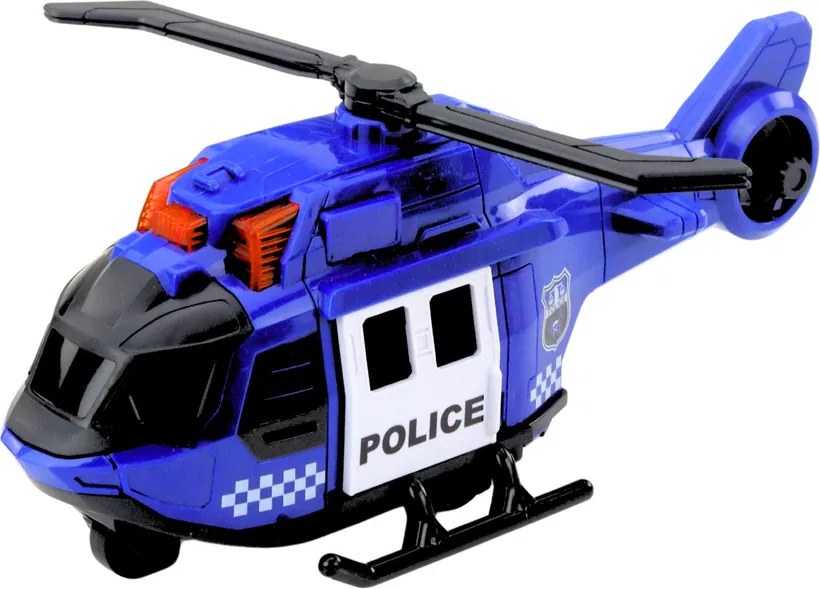 LEAN Toys Policajná súprava kamión, vrtuľník a auto, svetlá a zvuky
