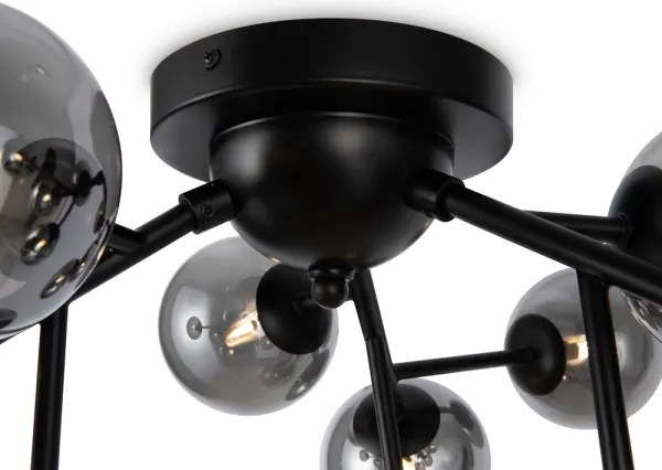 Maytoni MOD545CL-12B - Stropné svietidlo DALLAS 12xG9/28W/230V čierna/dymová