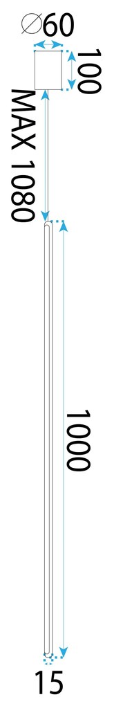 Toolight Toolight, LED stropné svietidlo 100cm, 18W, APP1449-C, čierna matná, OSW-04186