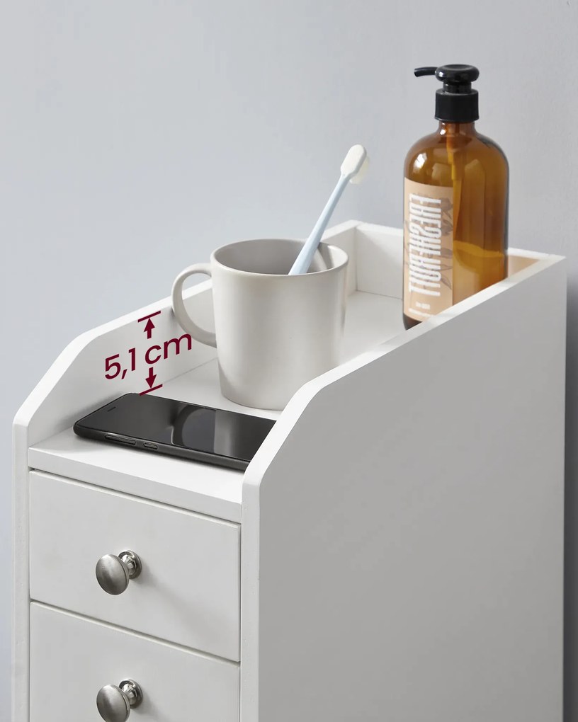 Kúpeľňová skrinka Vasagle Debora biela